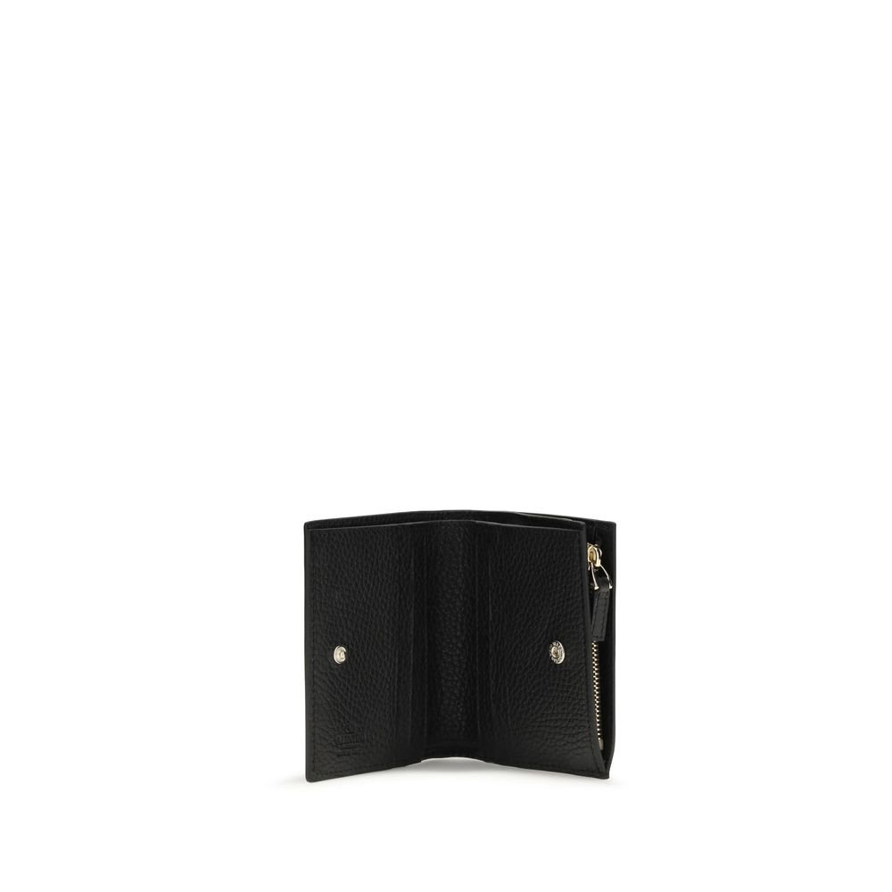Valentino Garavani Black Calf Leather Bos Taurus Wallet - Image 3