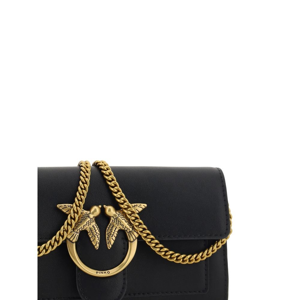 PINKO Black Calf Leather Bos Taurus Wallet - Image 4