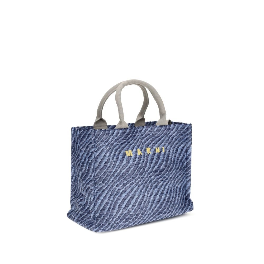 Marni Blue Fabric Shoulder Bag - Image 2