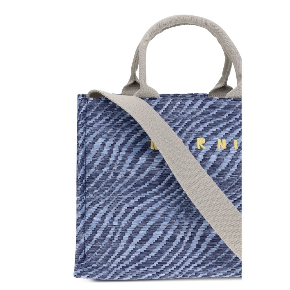 Marni Blue Fabric Shoulder Bag - Image 4