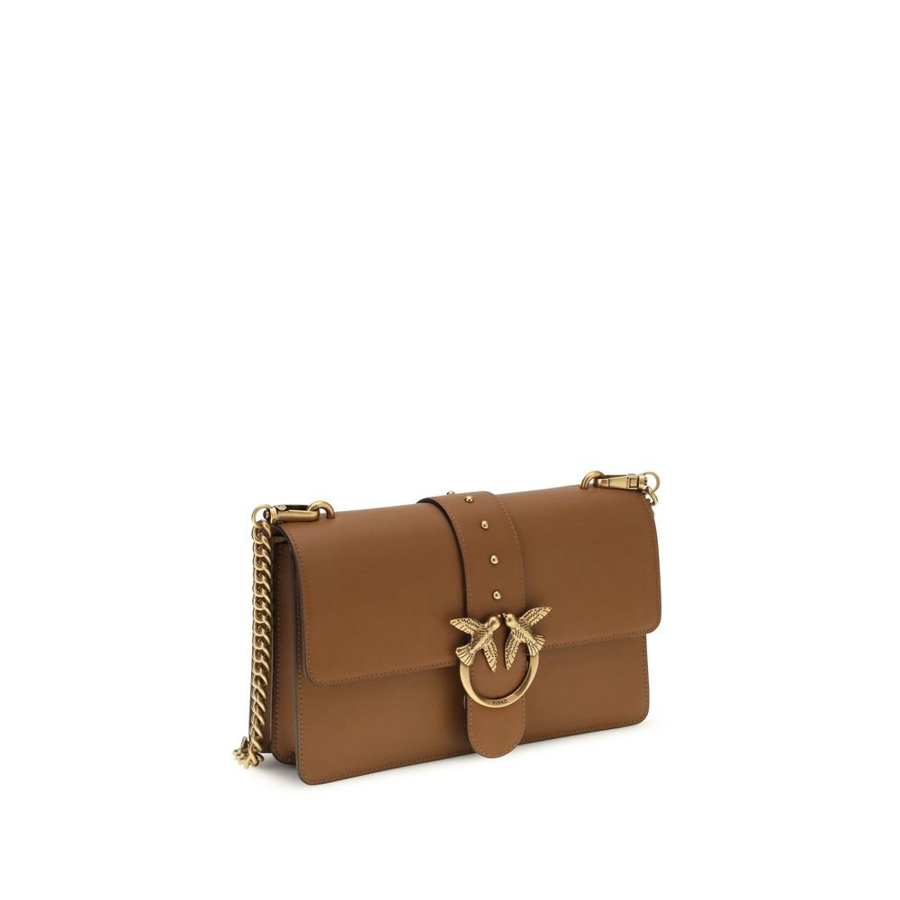 PINKO Brown Calf Leather Bos Taurus Shoulder Bag - Image 2