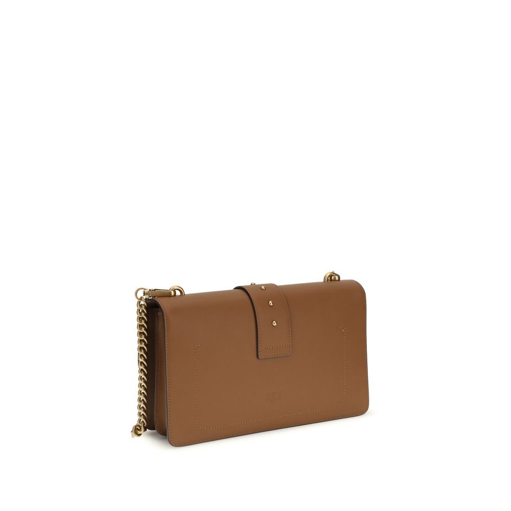 PINKO Brown Calf Leather Bos Taurus Shoulder Bag - Image 3