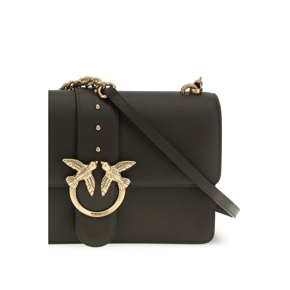 PINKO Bicolor Calf Leather Bos Taurus Shoulder Bag - Image 4