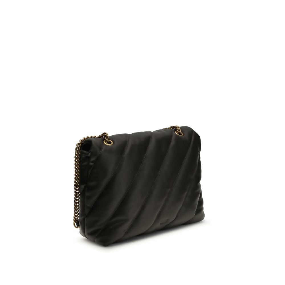 PINKO Bicolor Calf Leather Bos Taurus Shoulder Bag - Image 3