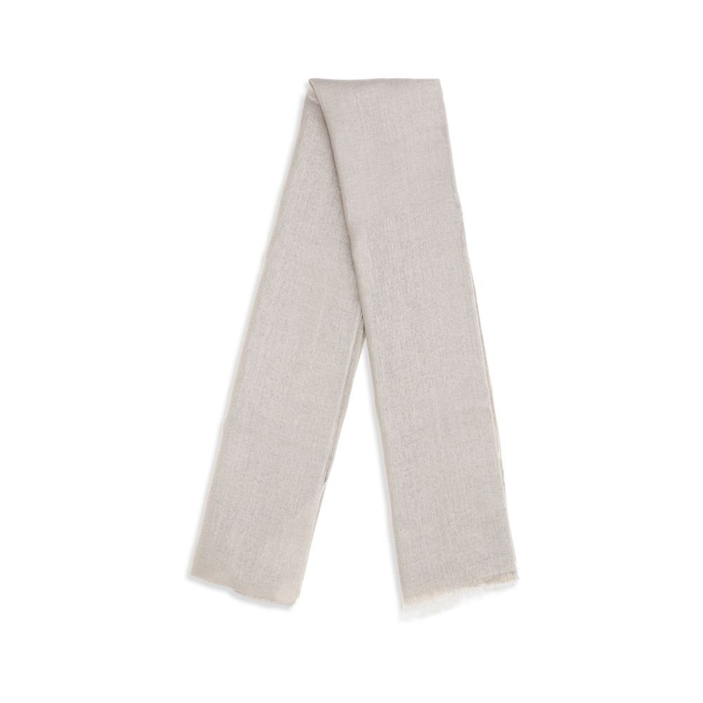 Brunello Cucinelli Beige Cashmere Scarf - Image 2