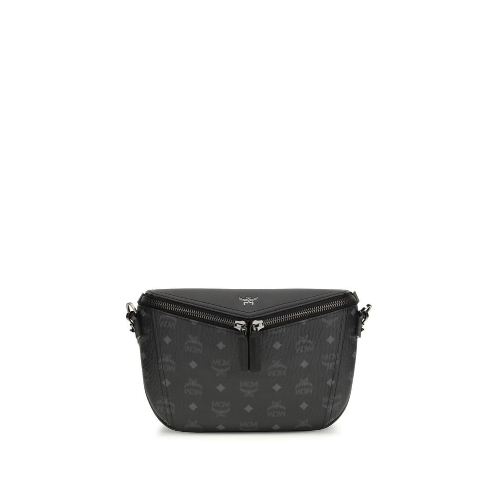 MCM Black Calf Leather Bos Taurus Shoulder Bag
