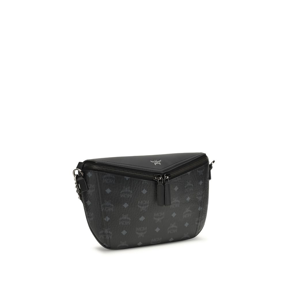 MCM Black Calf Leather Bos Taurus Shoulder Bag - Image 2