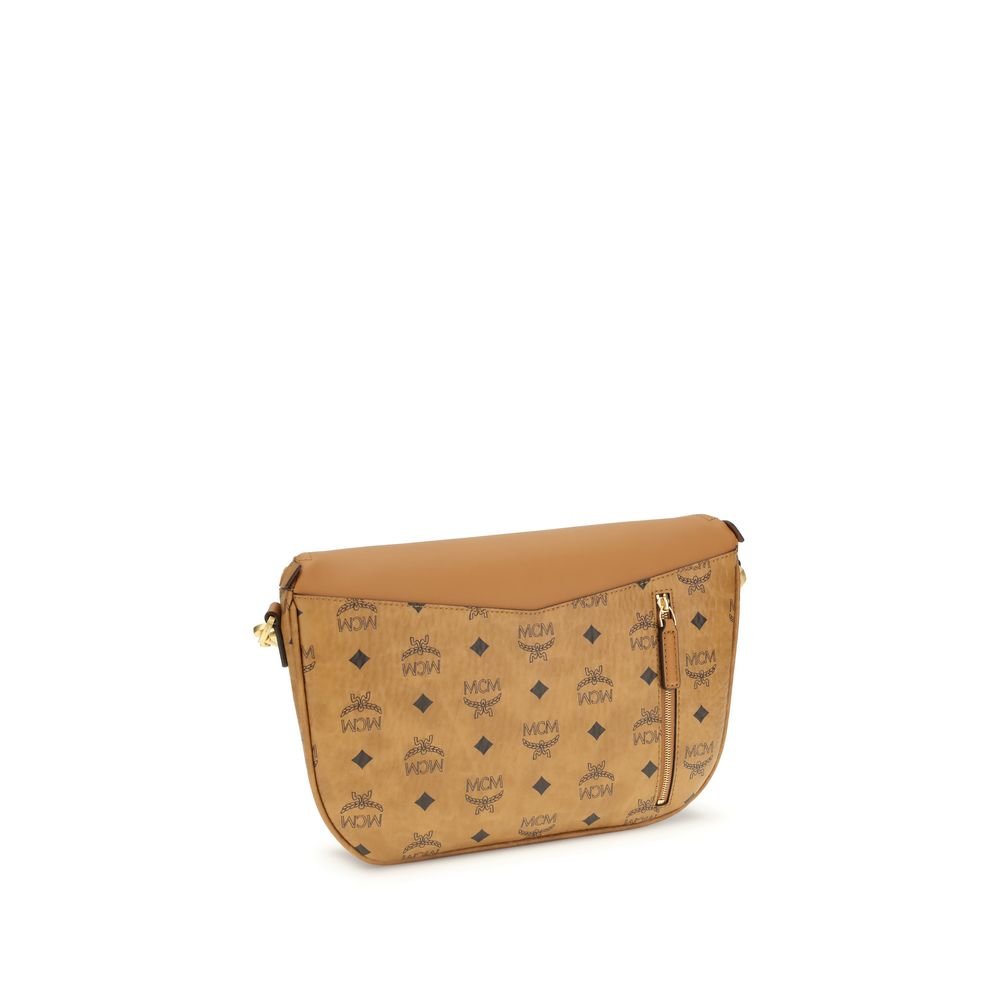 MCM Beige Calf Leather Bos Taurus Shoulder Bag - Image 3