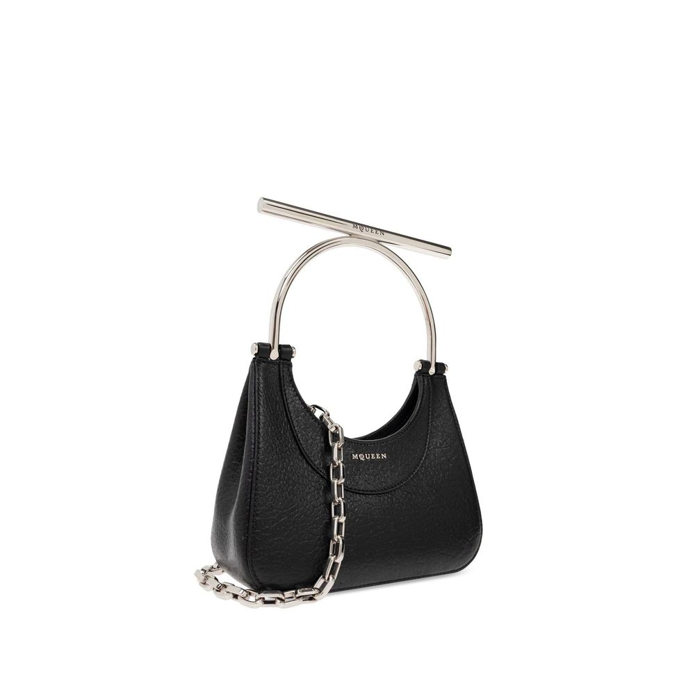 Alexander McQueen Black Lamb Leather Handbag - Image 2