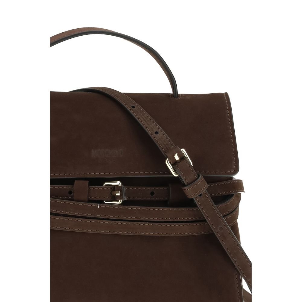 Moschino Brown Calf Leather Bos Taurus Handbag - Image 4