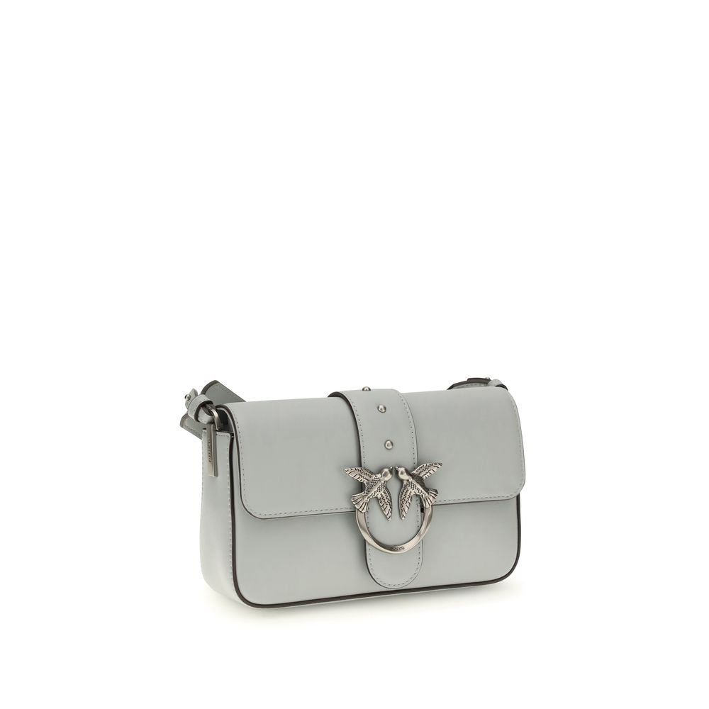 PINKO Gray Calf Leather Bos Taurus Shoulder Bag - Image 2