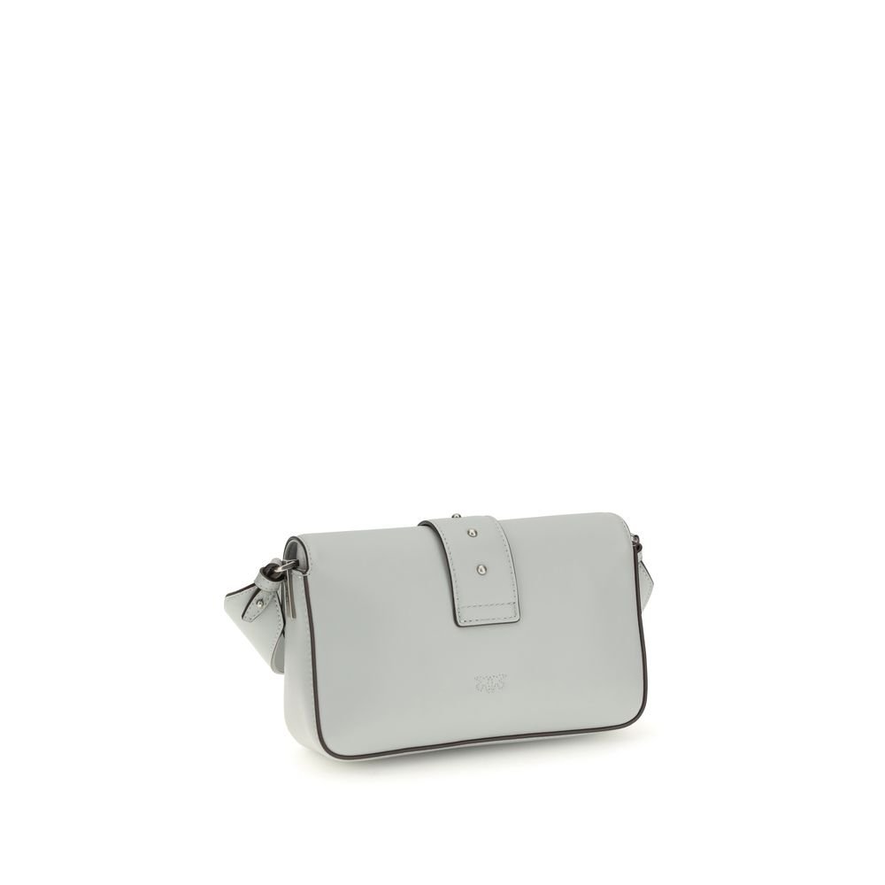 PINKO Gray Calf Leather Bos Taurus Shoulder Bag - Image 3