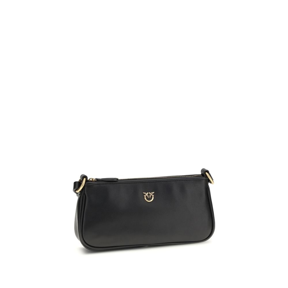 PINKO Black Calf Leather Bos Taurus Shoulder Bag - Image 2