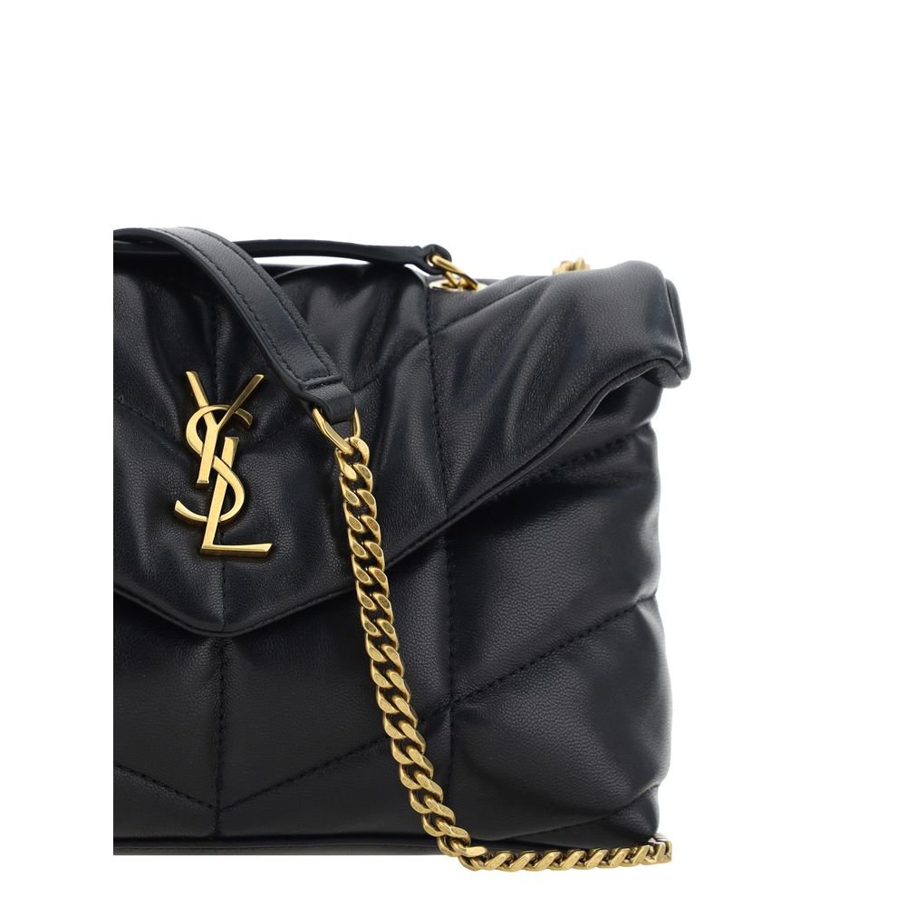 Saint Laurent Black Lamb Ovis Aries Aries Shoulder Bag - Image 4