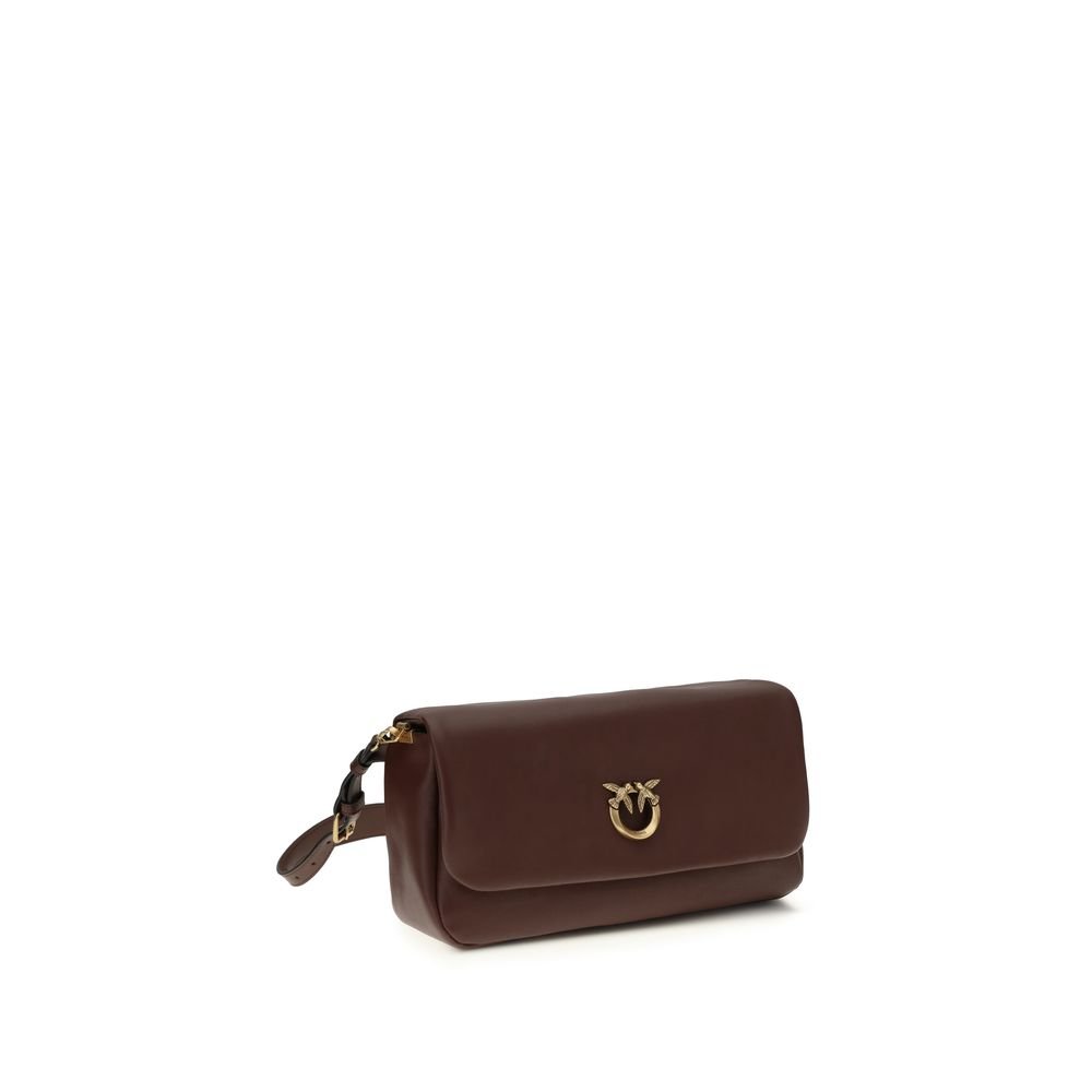 PINKO Brown Calf Leather Bos Taurus Shoulder Bag - Image 2