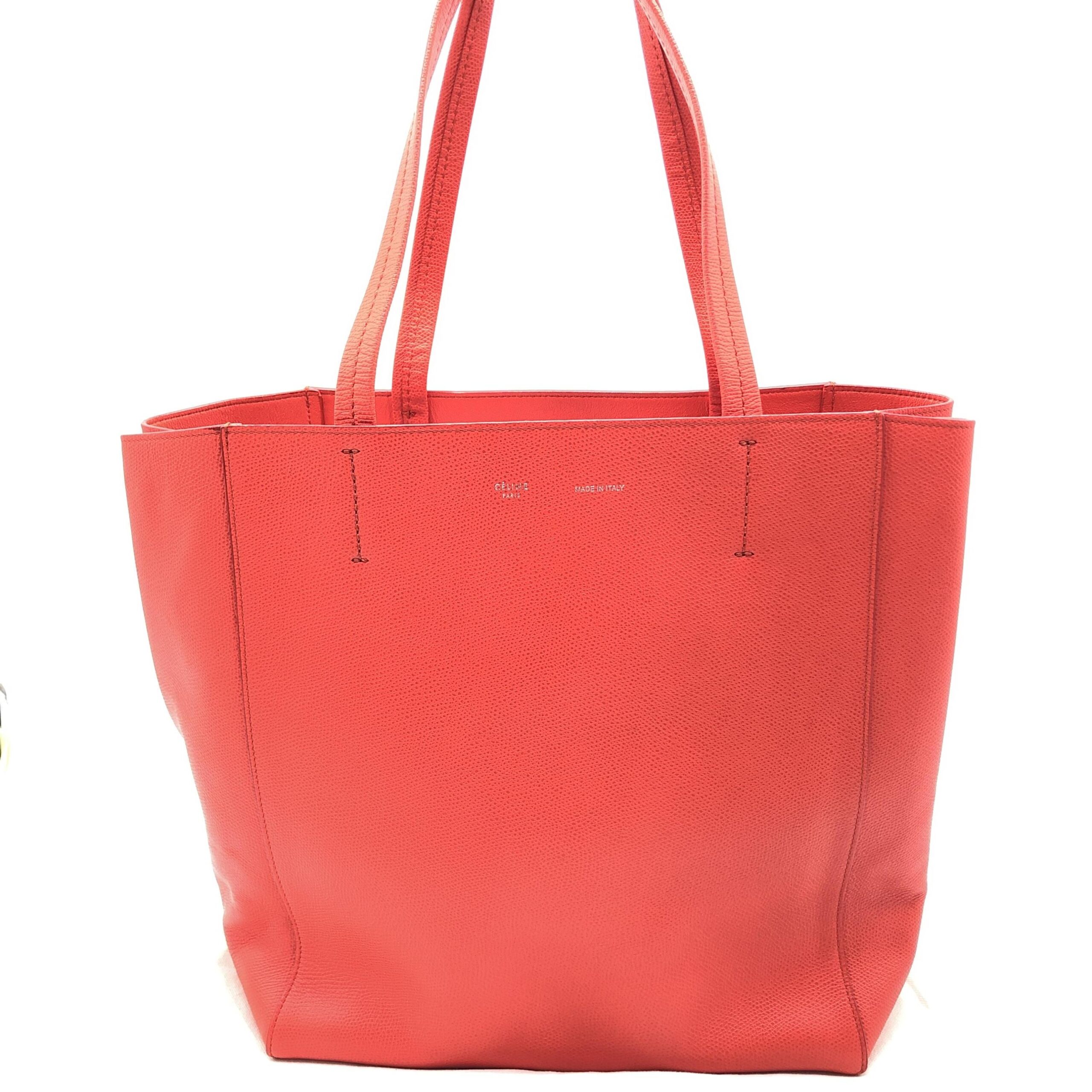 Celine Cabas Phantom Red Pebbled Leather Tote Bag - Image 2