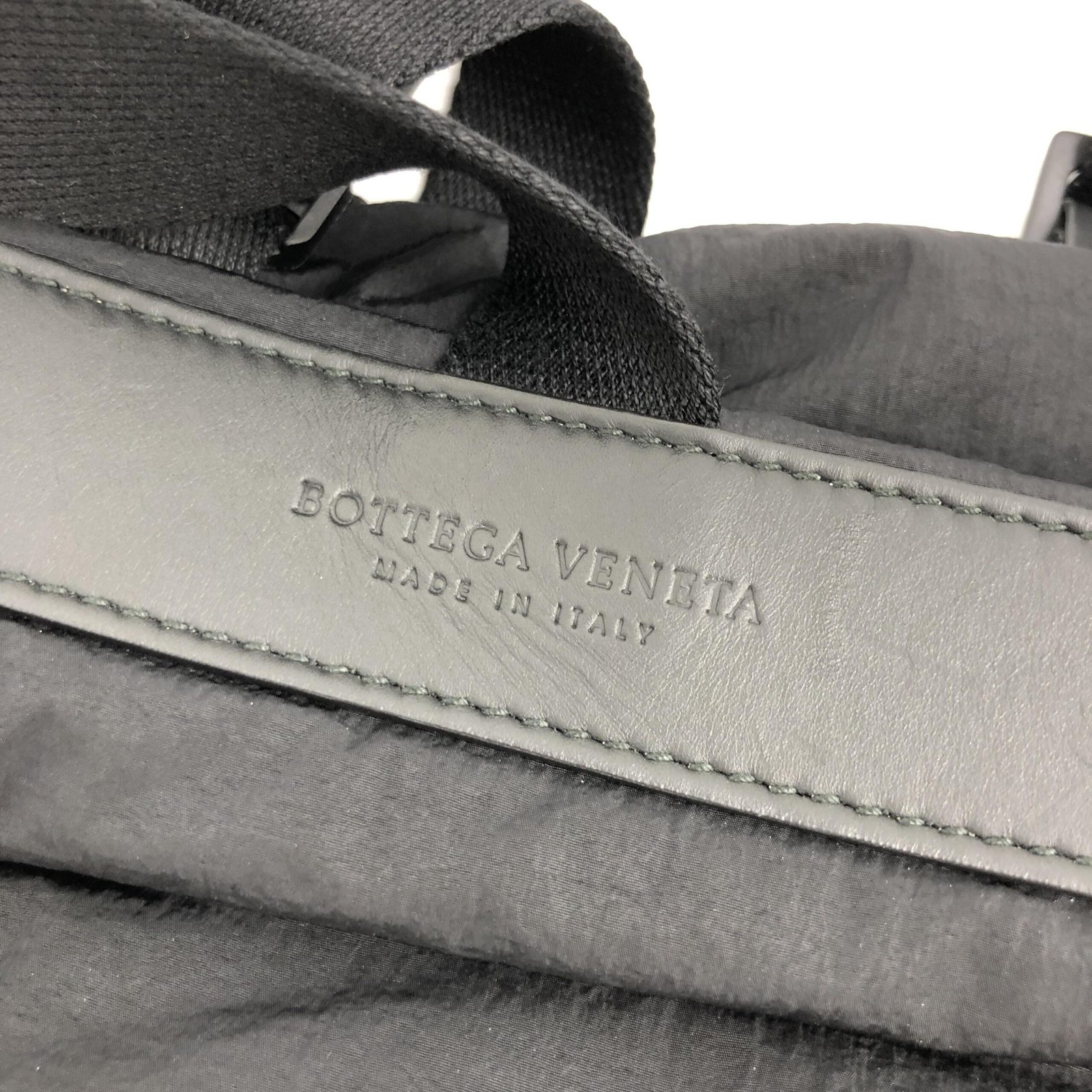 Bottega Veneta Black And Blue Nylon Convertible Tote - Image 5