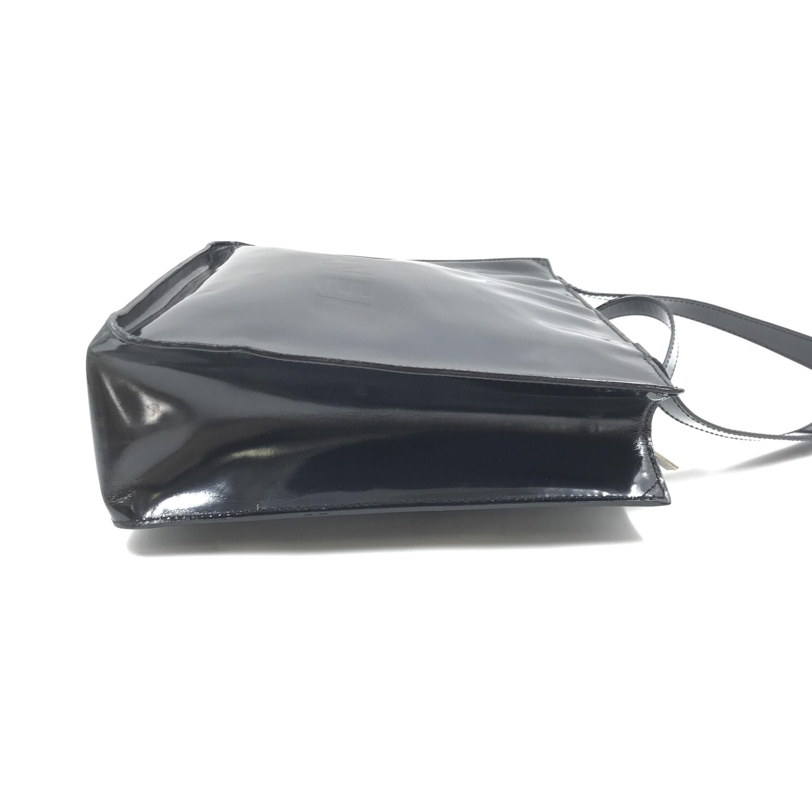 Chanel Black Patent Leather Tote - Image 3