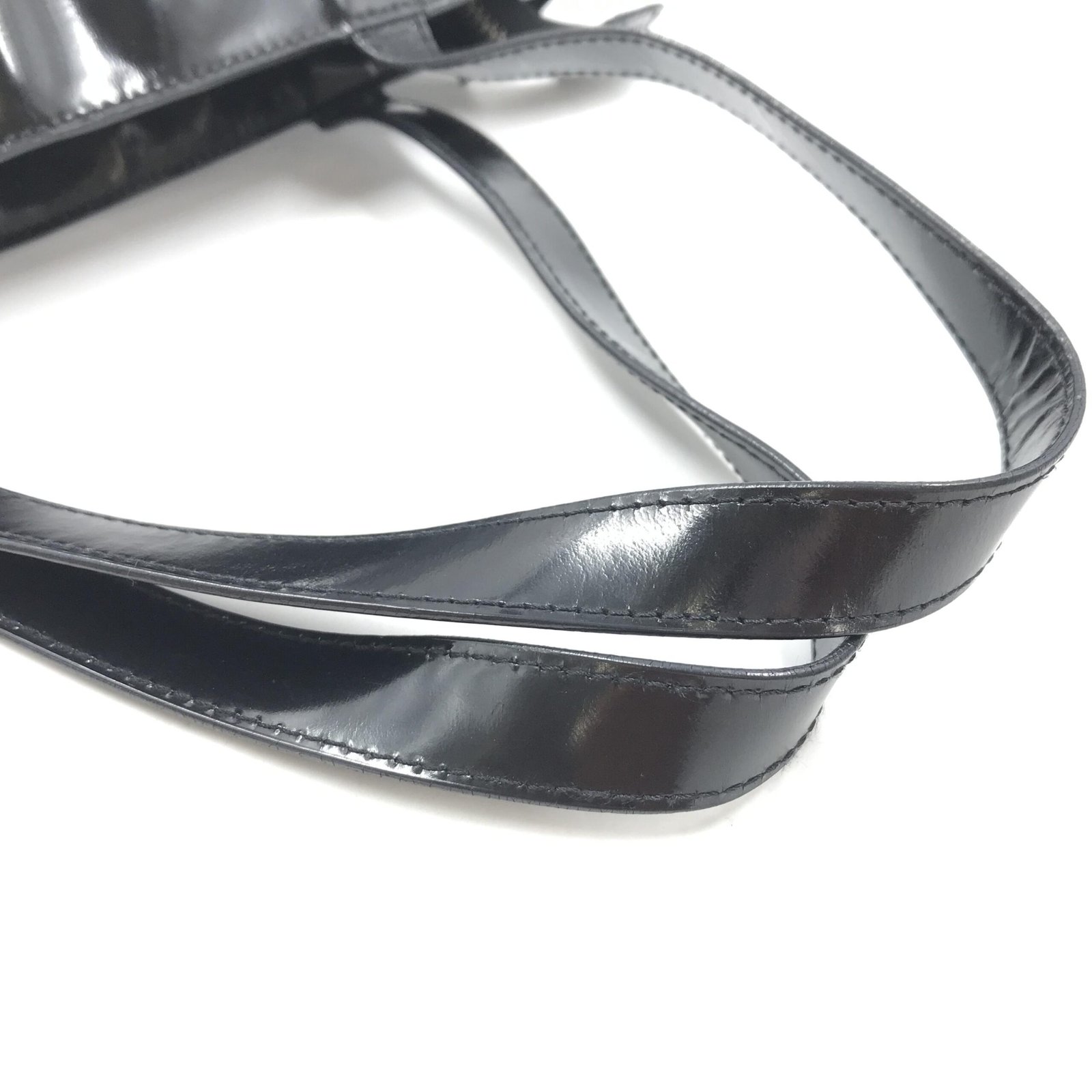 Chanel Black Patent Leather Tote - Image 6