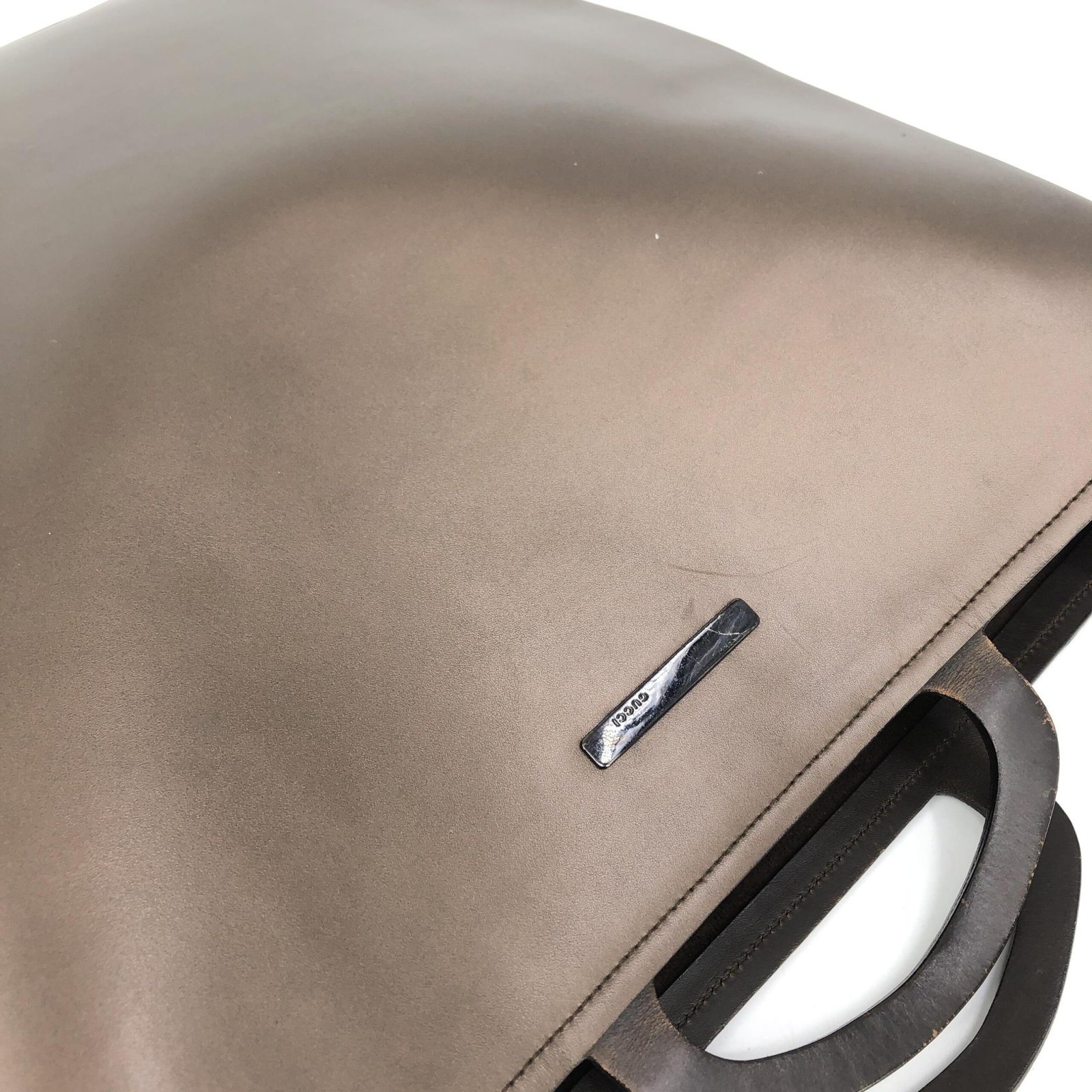 Gucci Brown Leather Handbag - Image 8