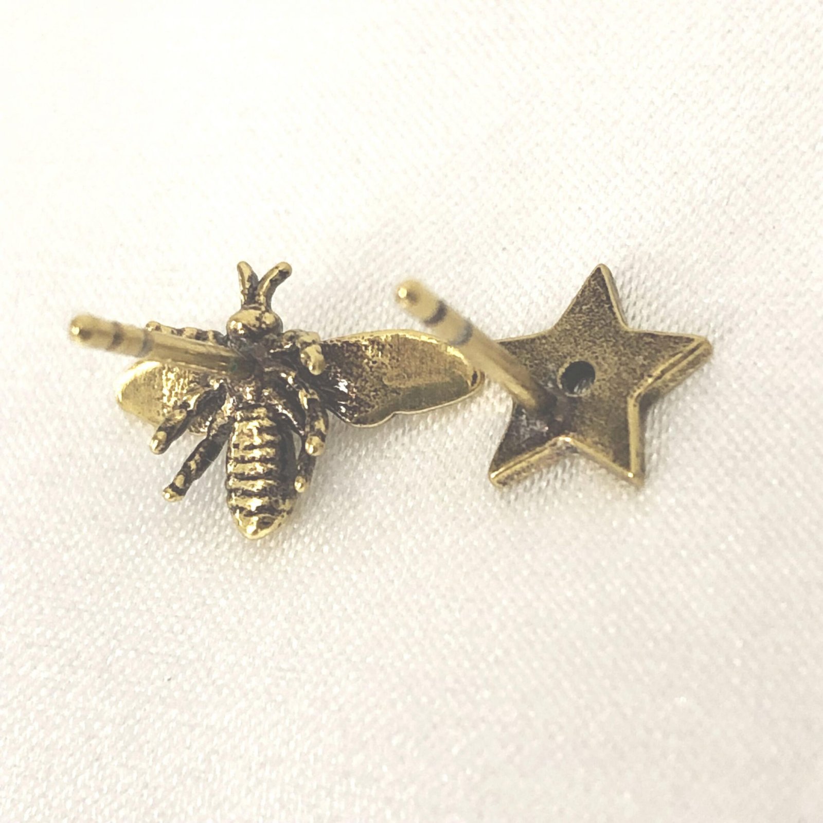 Christian Dior Crystal Embellished Metal Bee Earrings - Image 3