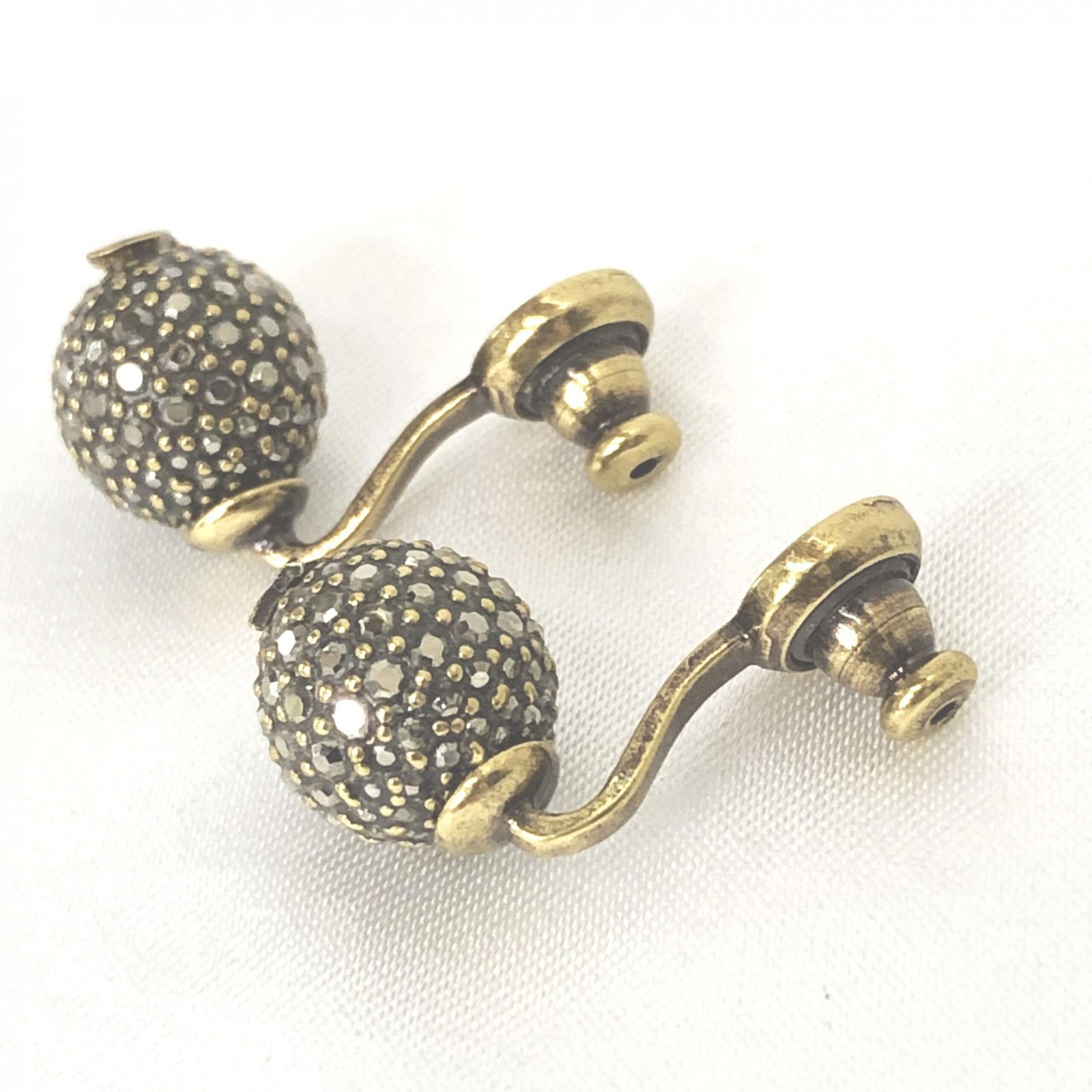 Christian Dior Crystal Embellished Metal Bee Earrings - Image 4