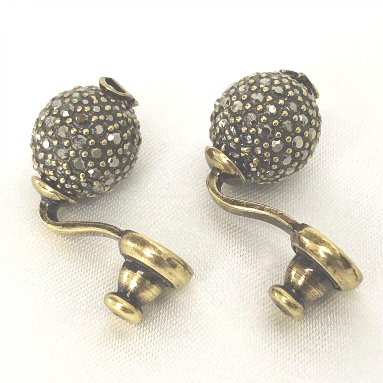 Christian Dior Crystal Embellished Metal Bee Earrings - Image 6