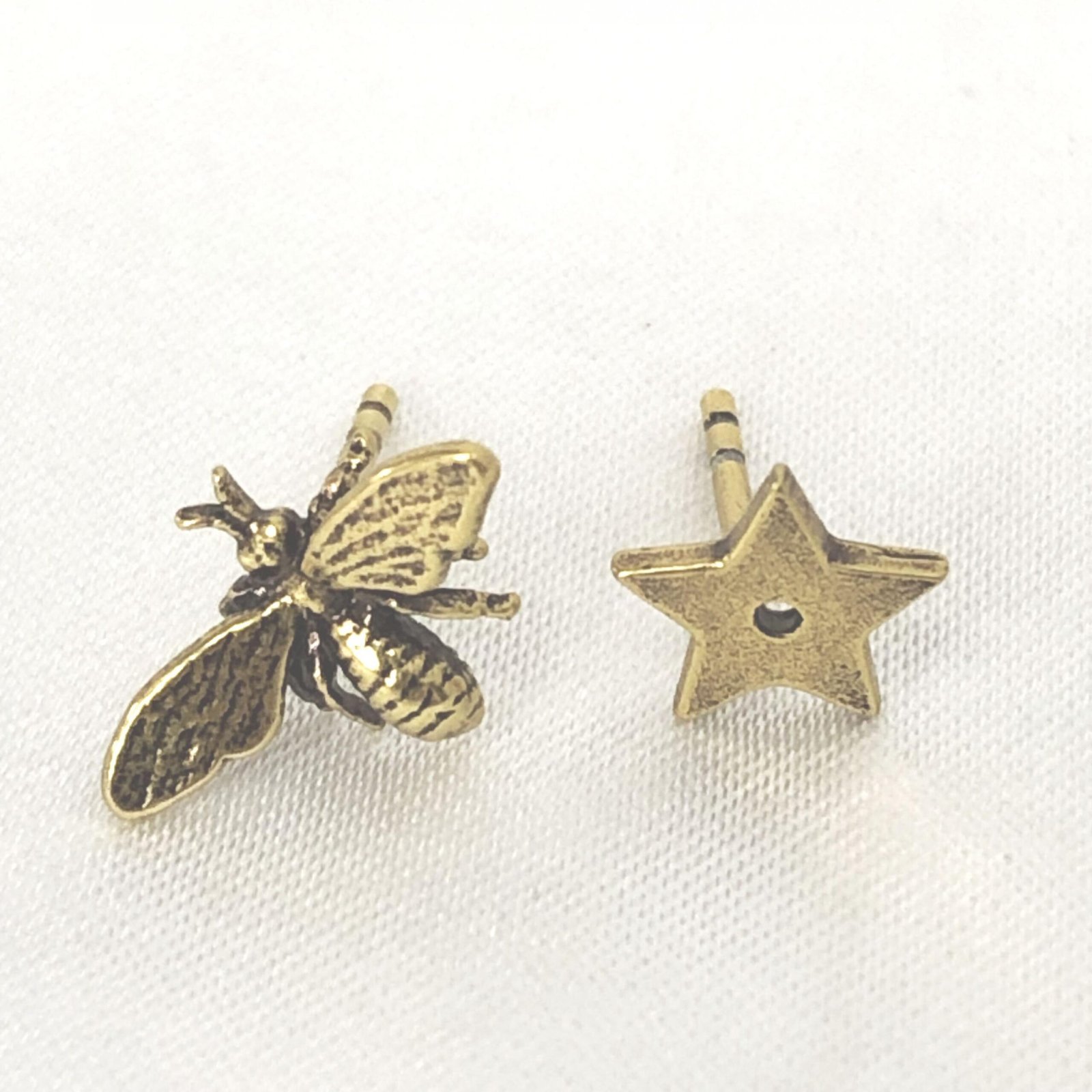 Christian Dior Crystal Embellished Metal Bee Earrings - Image 7