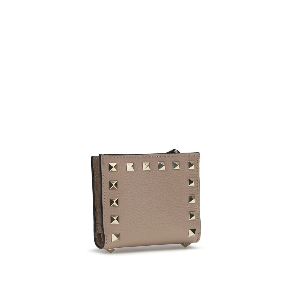 Valentino Garavani Gray Calf Leather Bos Taurus Wallet - Image 2