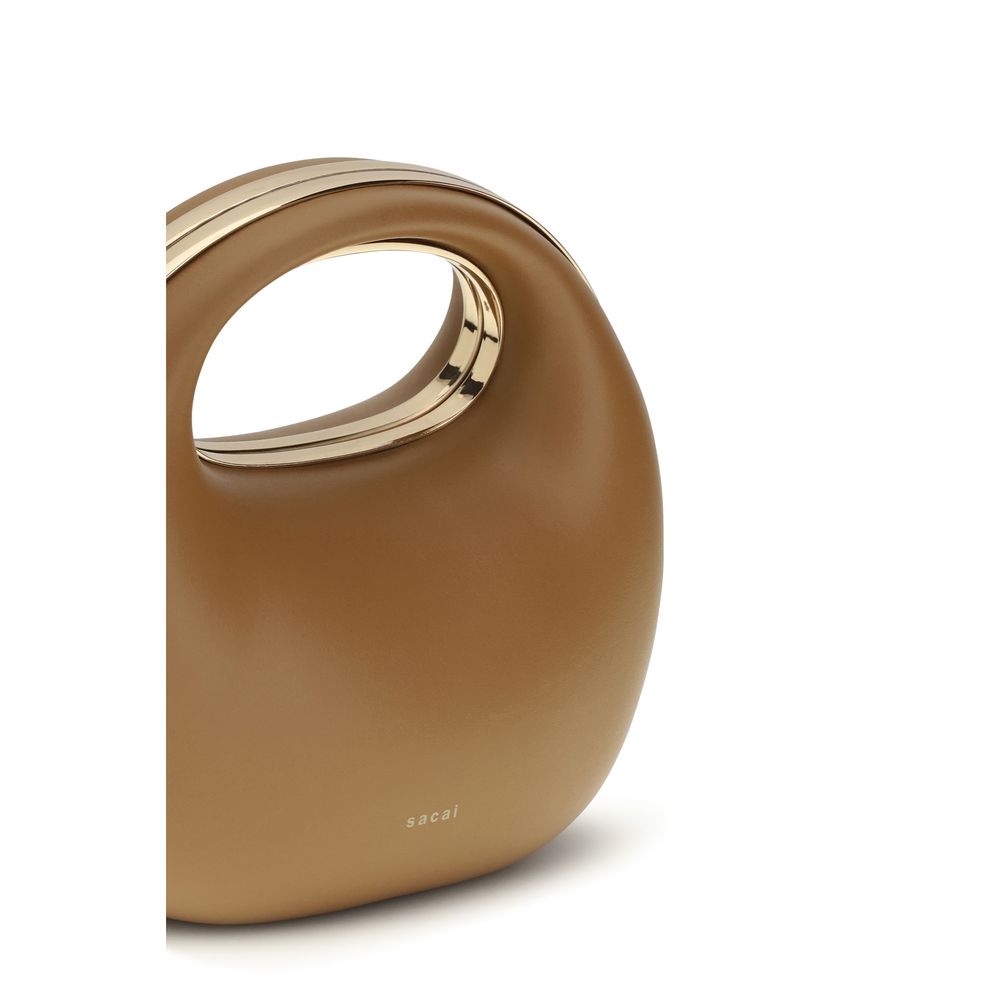 Sacai Brown Calf Leather Bos Taurus Handbag - Image 4