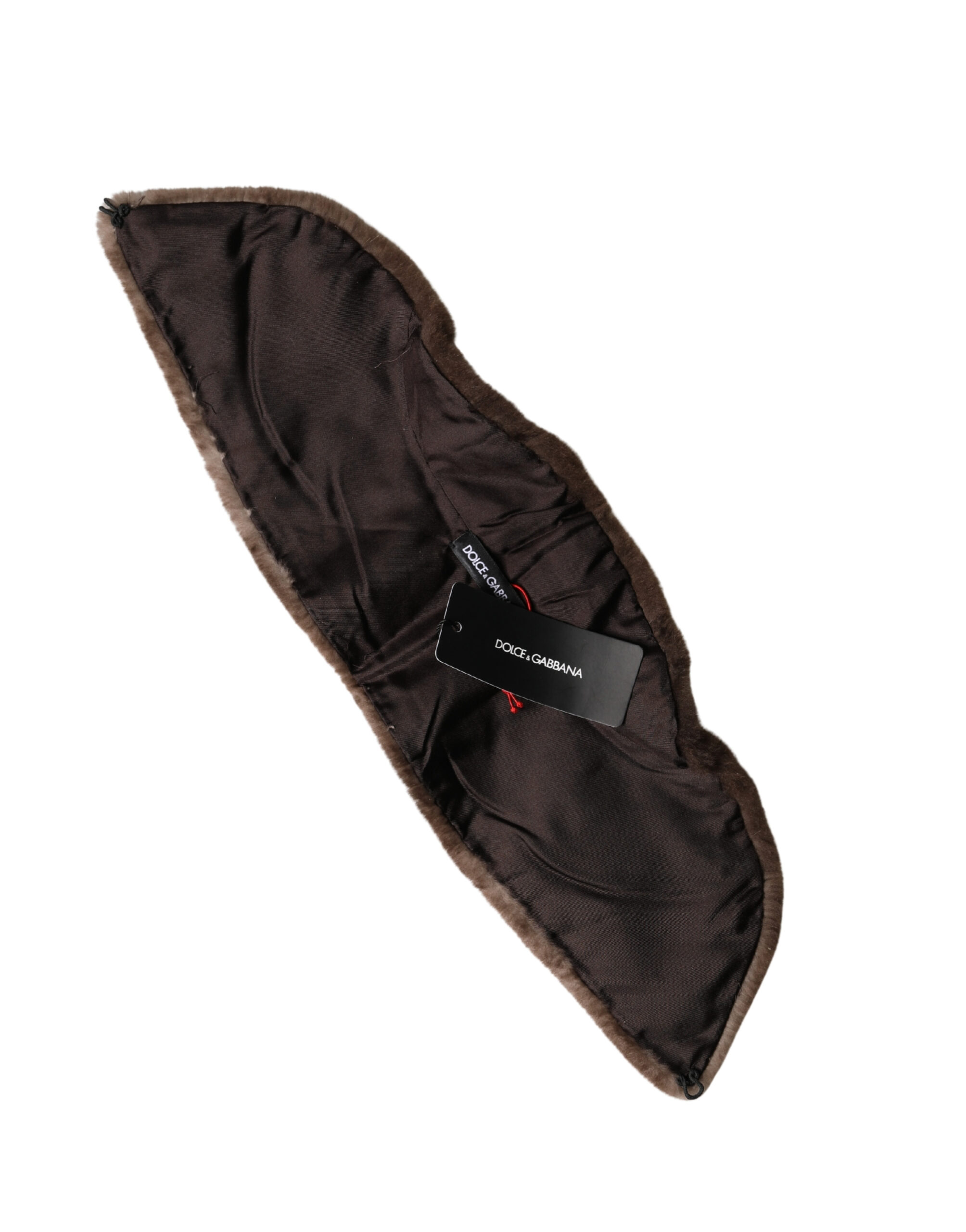 Dolce & Gabbana Brown Fur Shoulder Collar Neck Wrap 60cm x 14cm Scarf - Image 6
