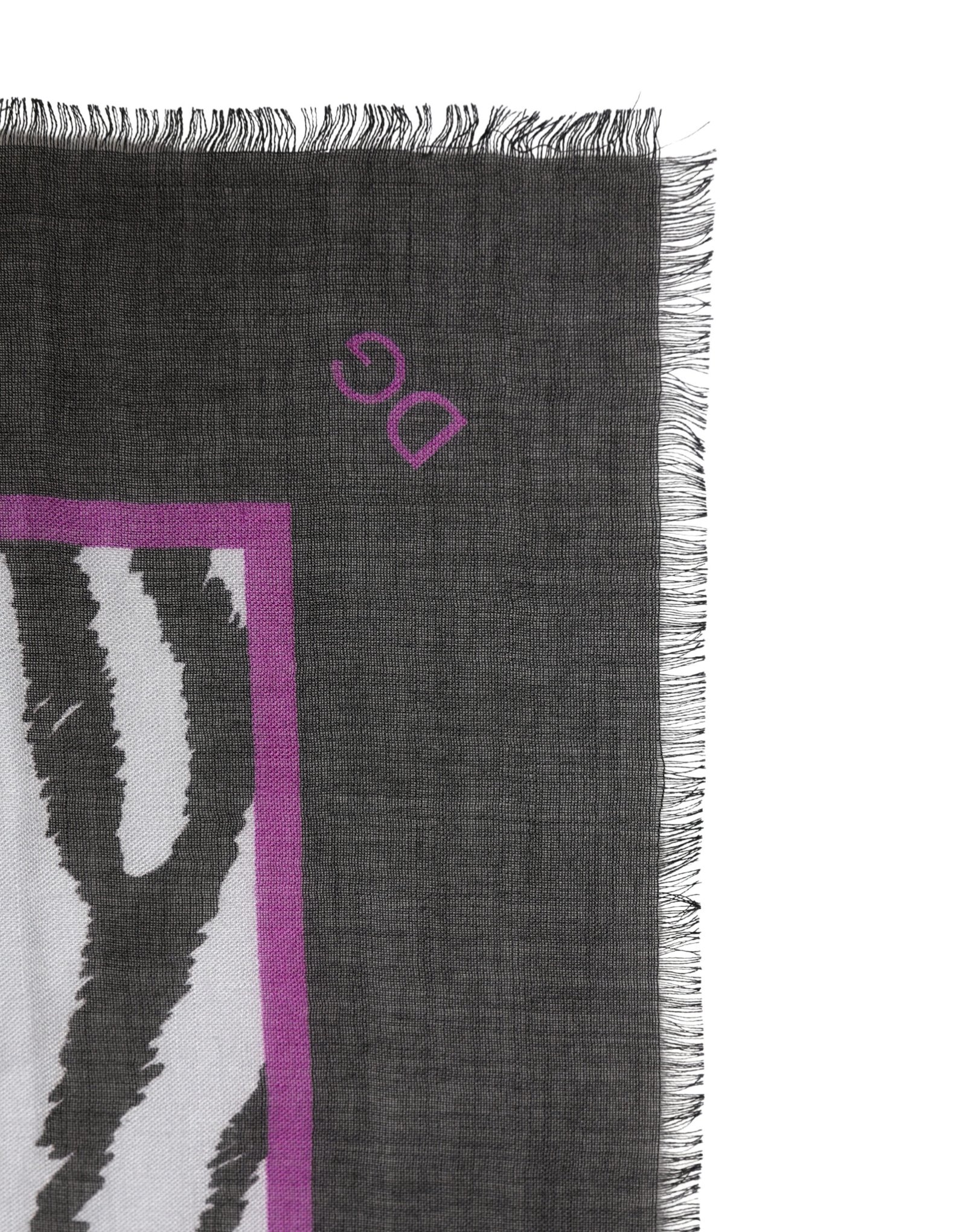 Dolce & Gabbana White Black Zebra Pattern Shawl 255cm x 132cm Men Scarf - Image 3