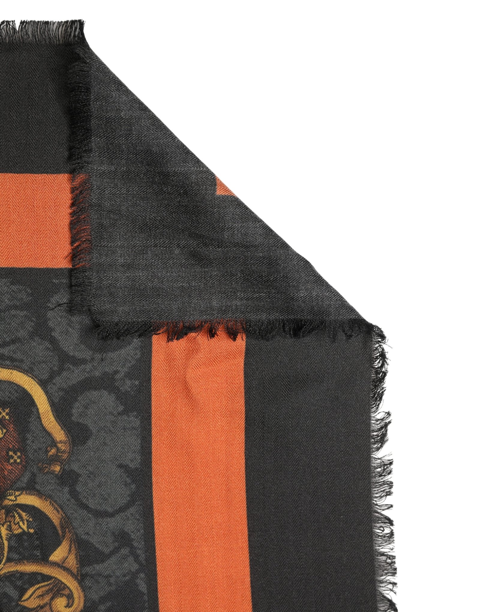 Dolce & Gabbana Multicolor Crest Print Cashmere 272cm x 132cm Men Scarf - Image 3