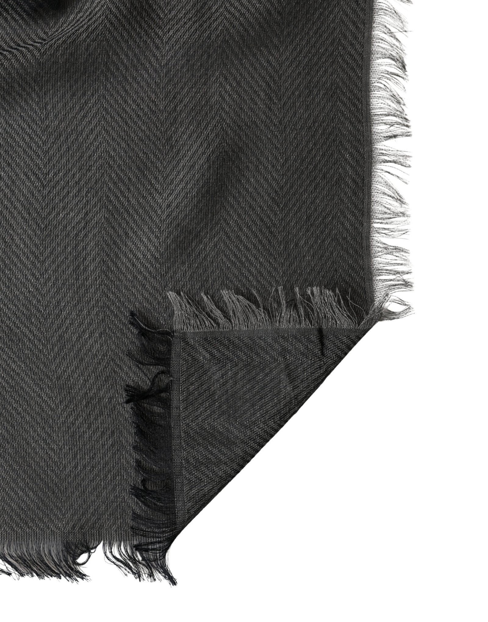 Dolce & Gabbana Black Modal Warmer Shawl Fringes 140cm x 134cm Men Scarf - Image 3