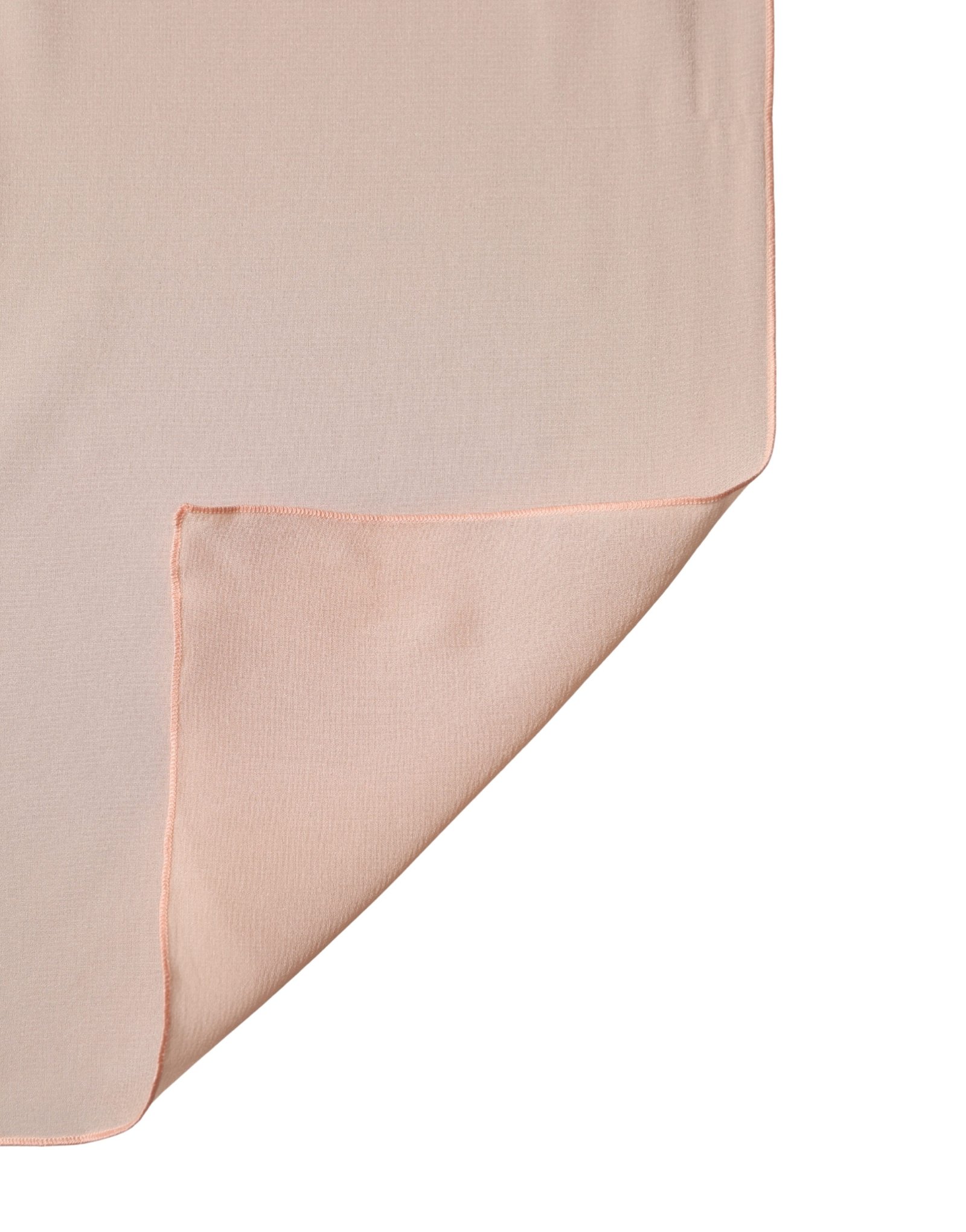 Dolce & Gabbana Peach Silk Neck Wrap Shawl Women Stole 200cm x 64cm Scarf - Image 3
