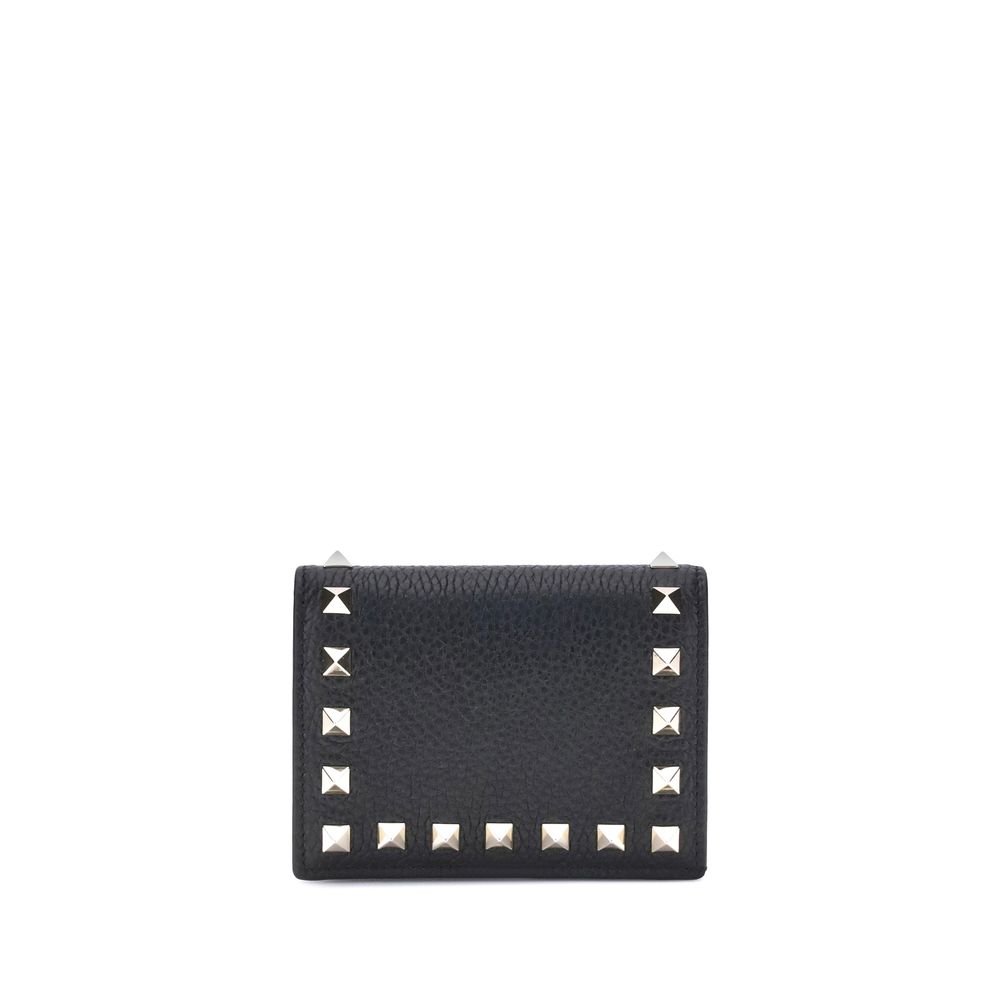 Valentino Garavani Black Calf Leather Bos Taurus Wallet