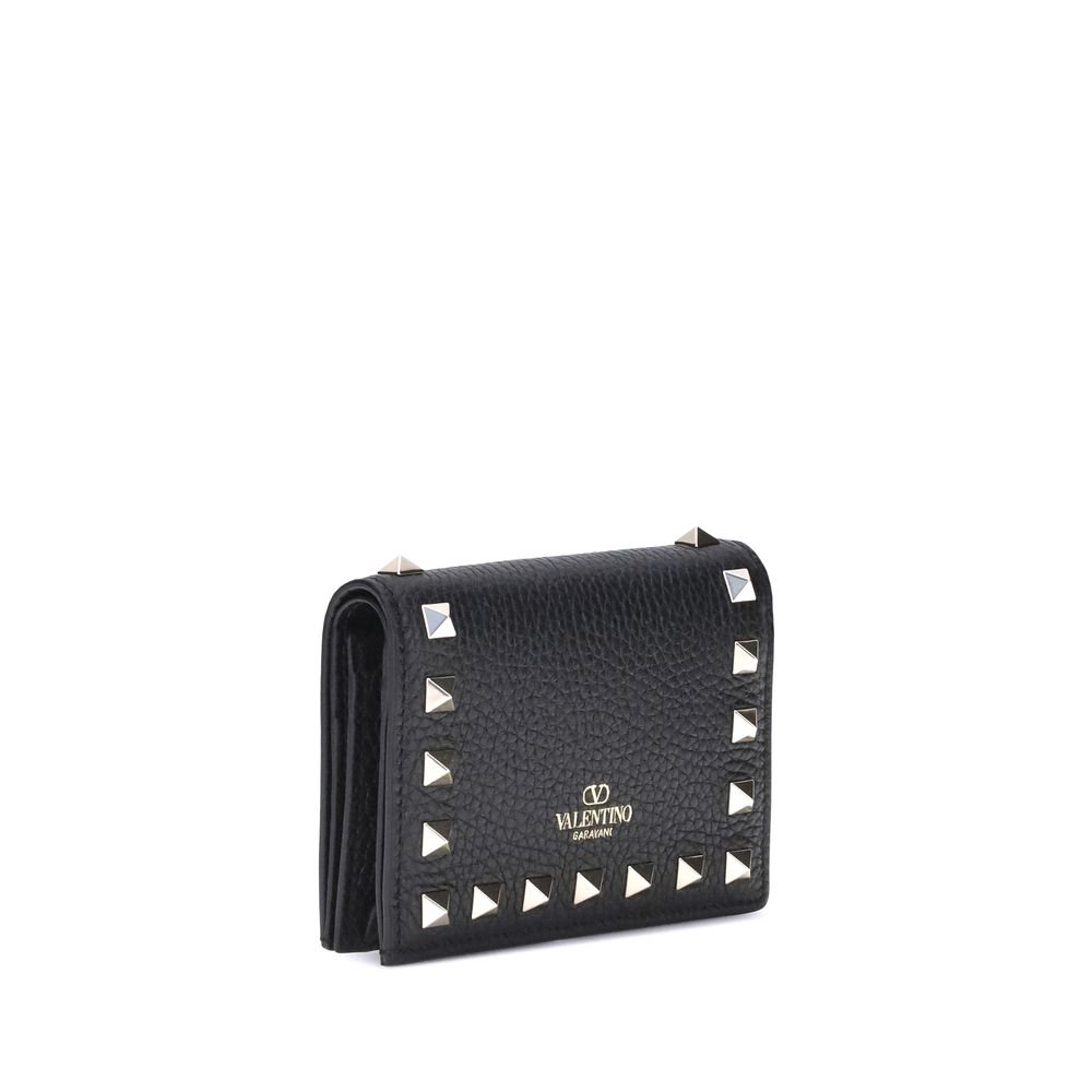 Valentino Garavani Black Calf Leather Bos Taurus Wallet - Image 2