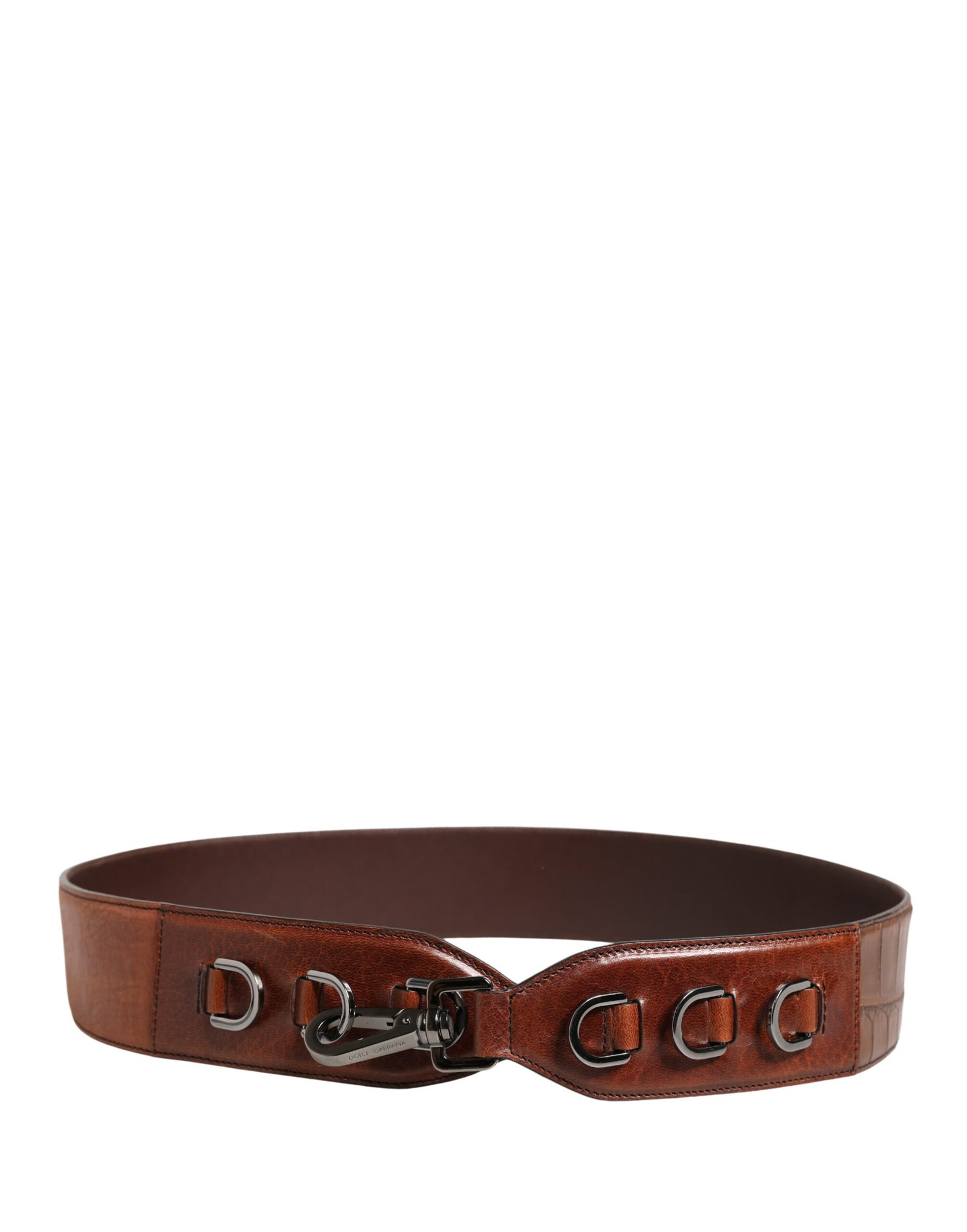 Dolce & Gabbana Brown Horse Velvet Leather Bag Accessory Shoulder Strap - Image 6