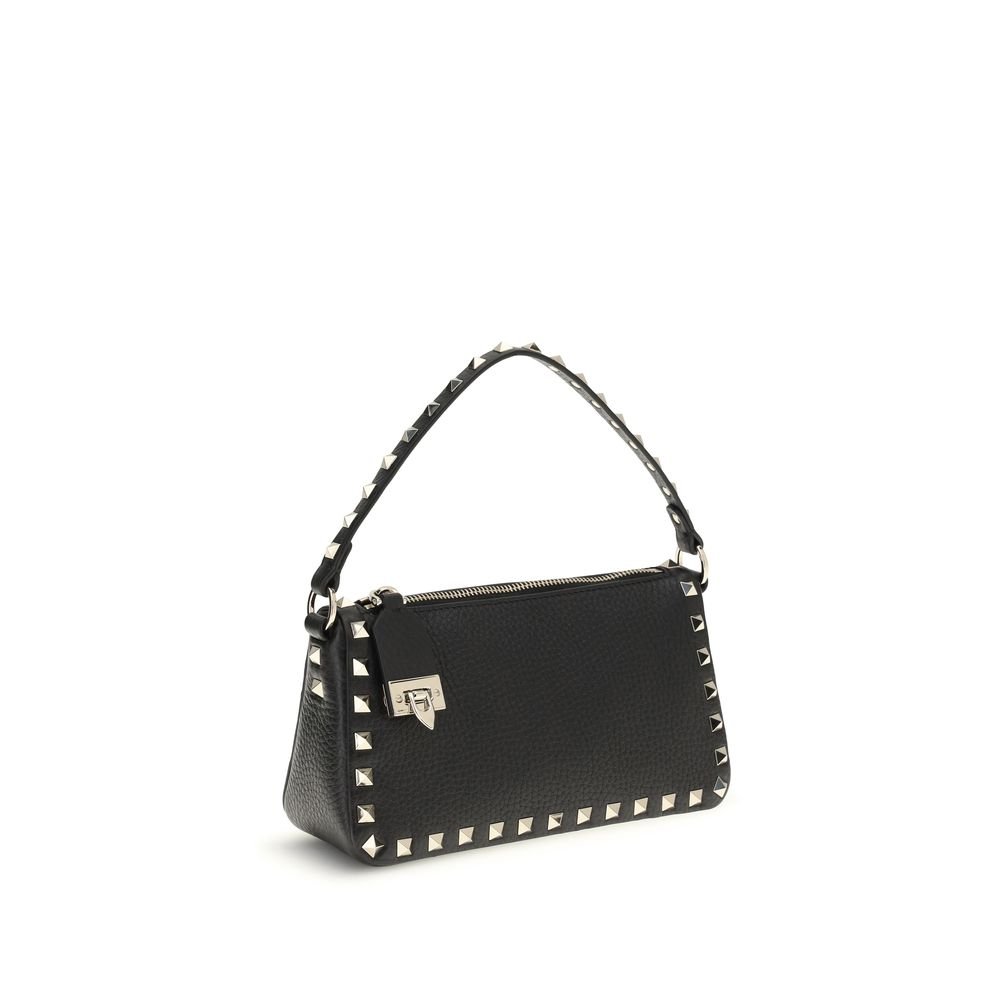 Valentino Garavani Black Calf Leather Bos Taurus Shoulder Bag - Image 2