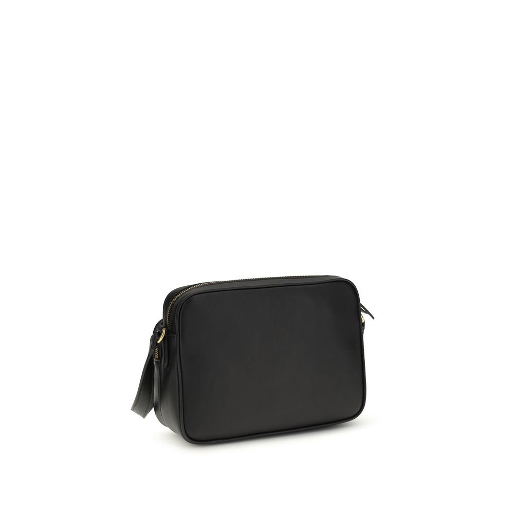 Valentino Garavani Black Calf Leather Bos Taurus Shoulder Bag - Image 3