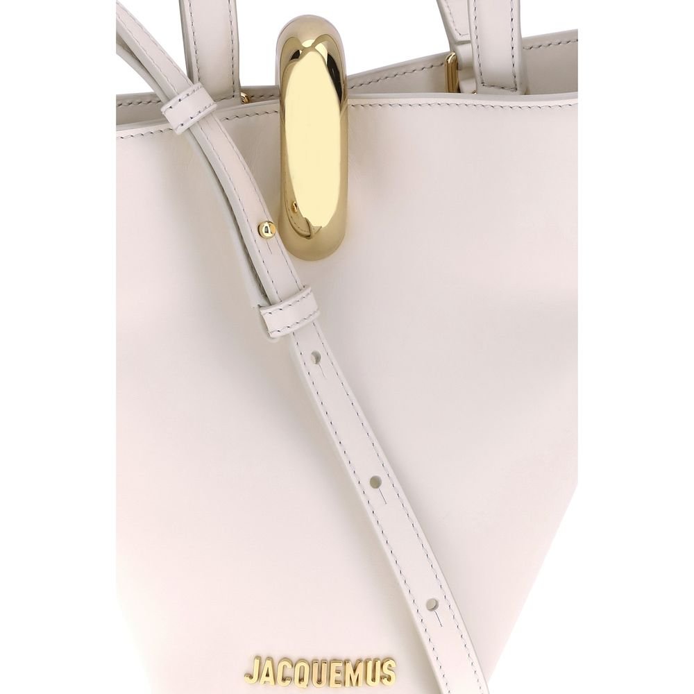Jacquemus Beige Calf Leather Bos Taurus Backet Bag - Image 4