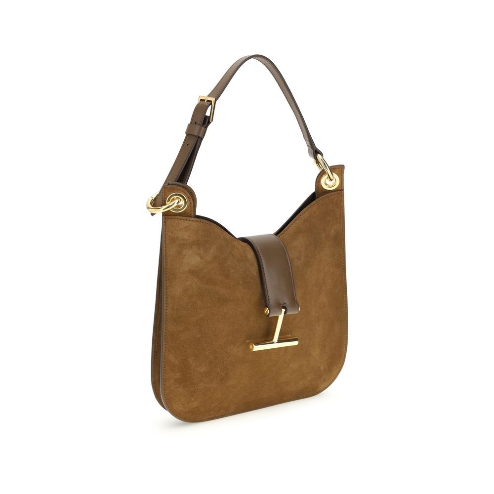 Tom Ford Brown Calf Leather Bos Taurus Shoulder Bag - Image 2