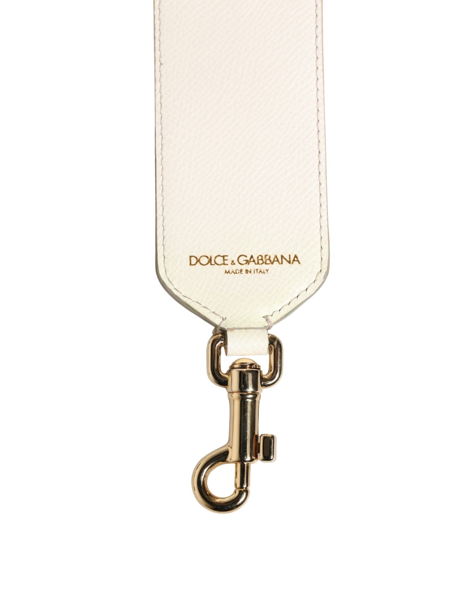Dolce & Gabbana White Blue Floral Leather Stud Accessory Shoulder Strap - Image 6
