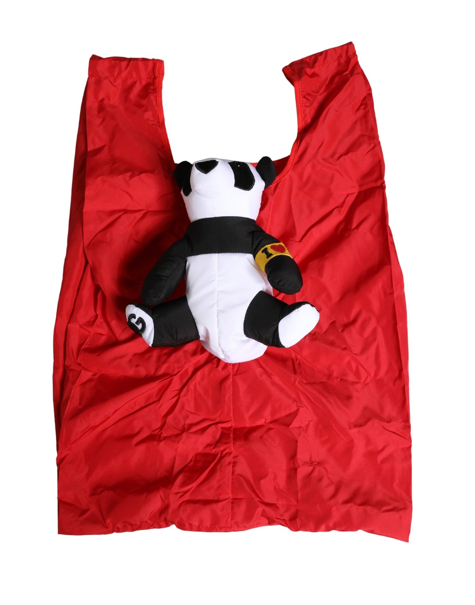 Dolce & Gabbana Men Red Polyester Panda Stuffed Ecobag Tote Borse Bag - Image 2