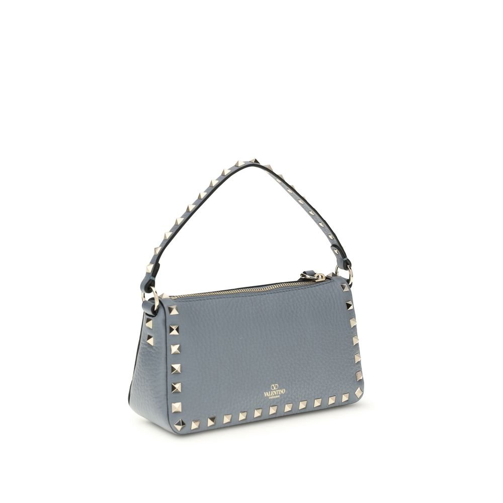 Valentino Garavani Blue Calf Leather Bos Taurus Shoulder Bag - Image 3