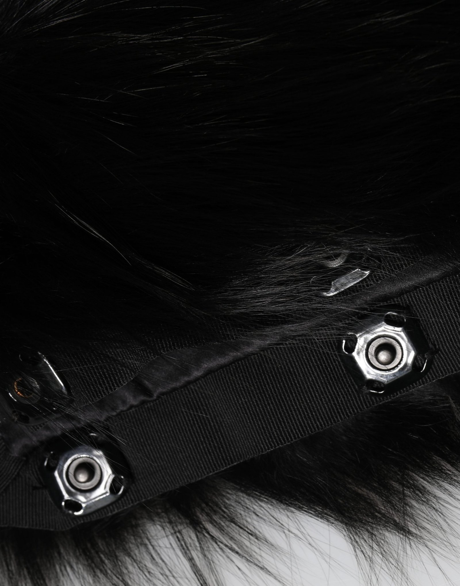 Dolce & Gabbana Black Fur Shoulder Collar Wrap Shawl Scarf - Image 6