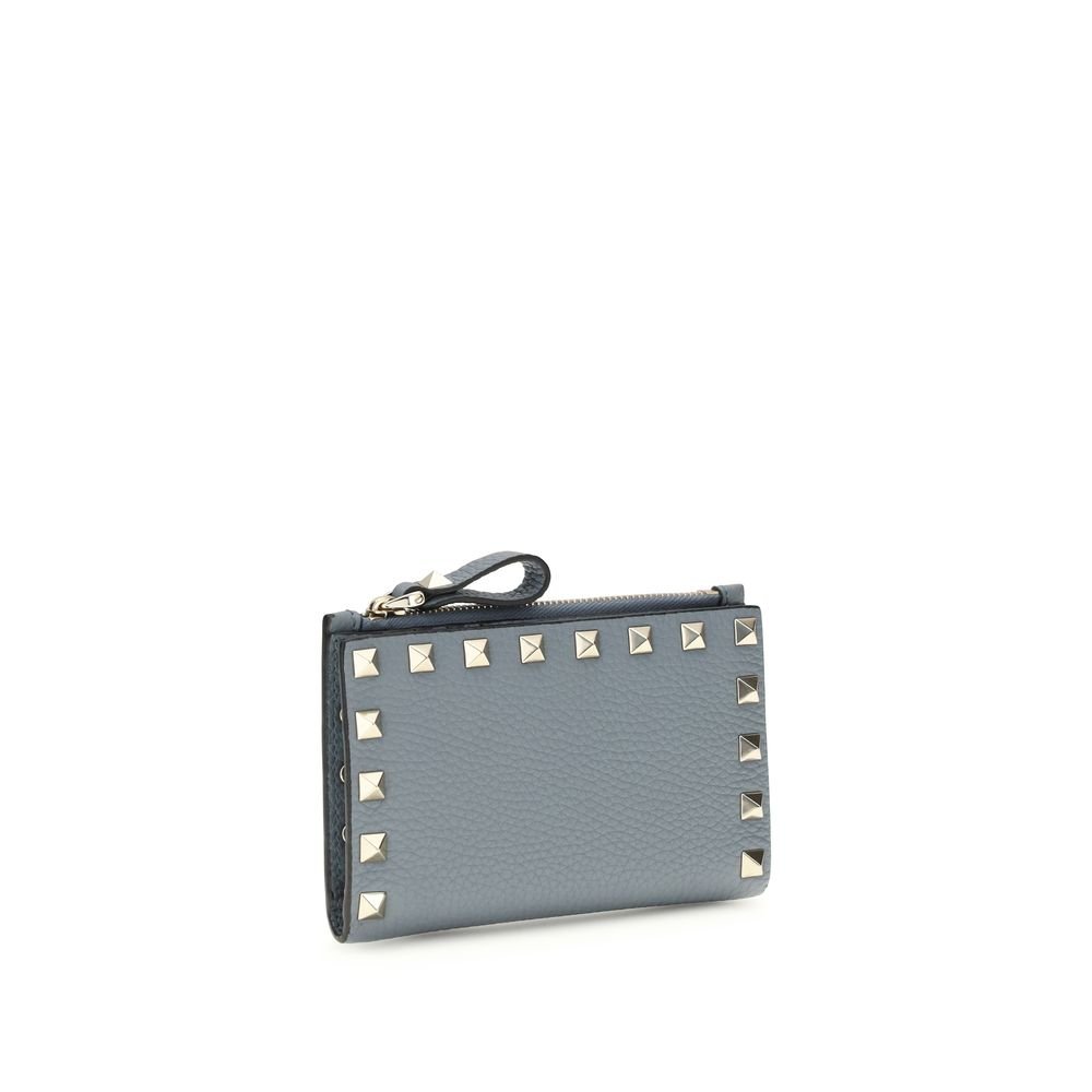 Valentino Garavani Blue Calf Leather Bos Taurus Wallet - Image 2