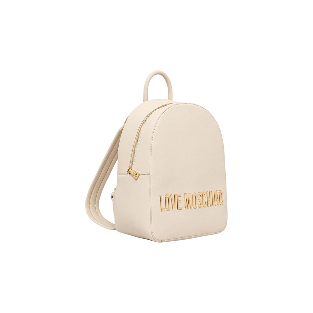 Love Moschino Beige Polyethylene Backpack - Image 2