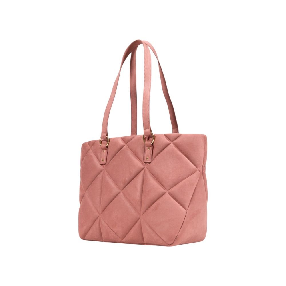 Love Moschino Pink Suede Leather Handbag - Image 4