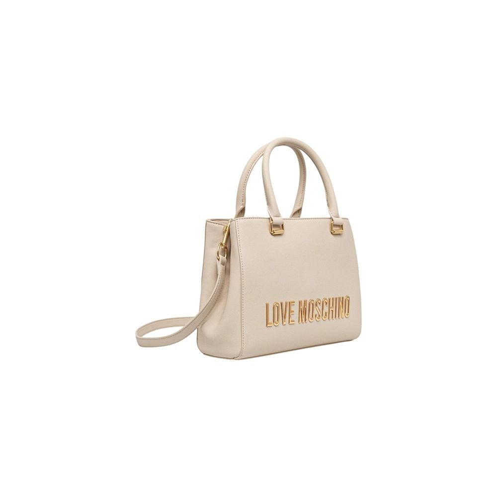 Love Moschino Beige Polyethylene Handbag - Image 2